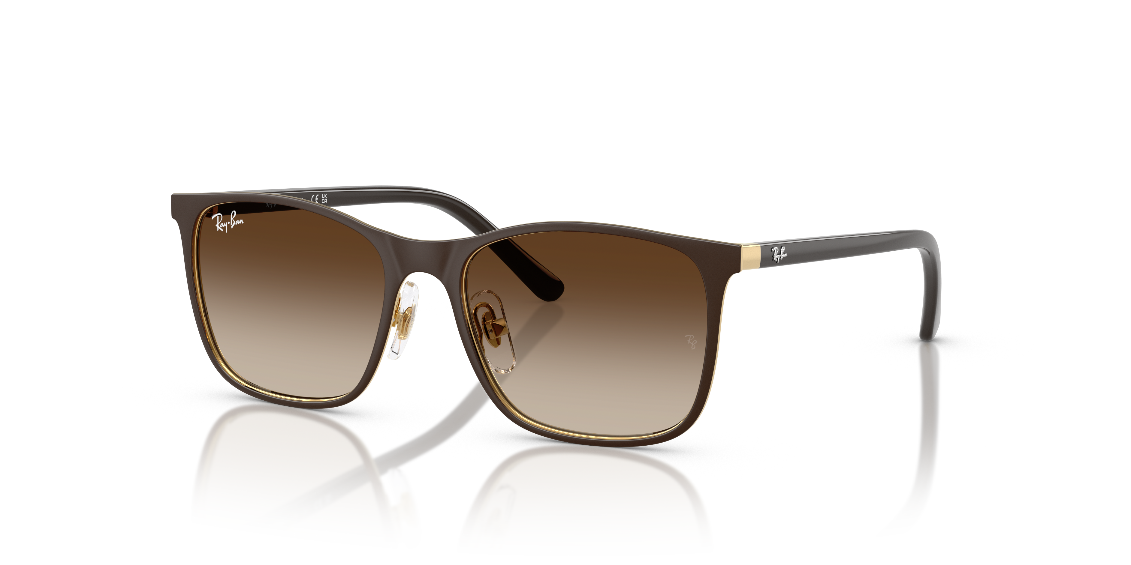 RB9551S KIDS Matte Brown On Arista Frame Gradient Brown Lenses 48-16