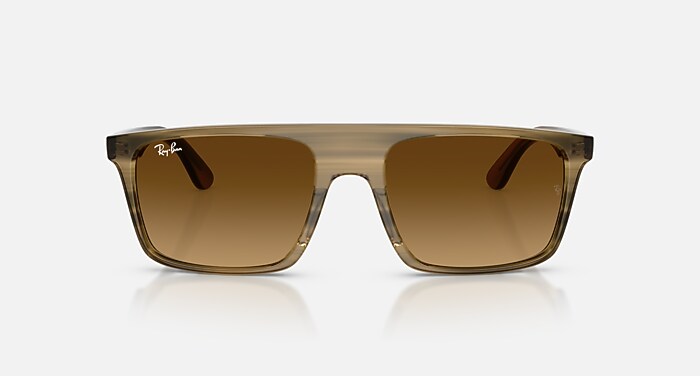 Ray-Ban Sunglasses Unisex Rb2222 - Striped Green Frame Brown Lenses 55-20