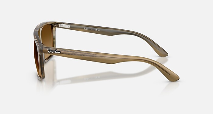 Ray-Ban Sunglasses Unisex Rb2222 - Striped Green Frame Brown Lenses 55-20