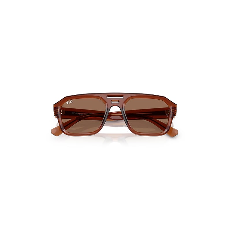 Ray-Ban Corrigan Bio-based Fall Limited Sunglasses Transparent Brown Frame Brown Lenses 54-20