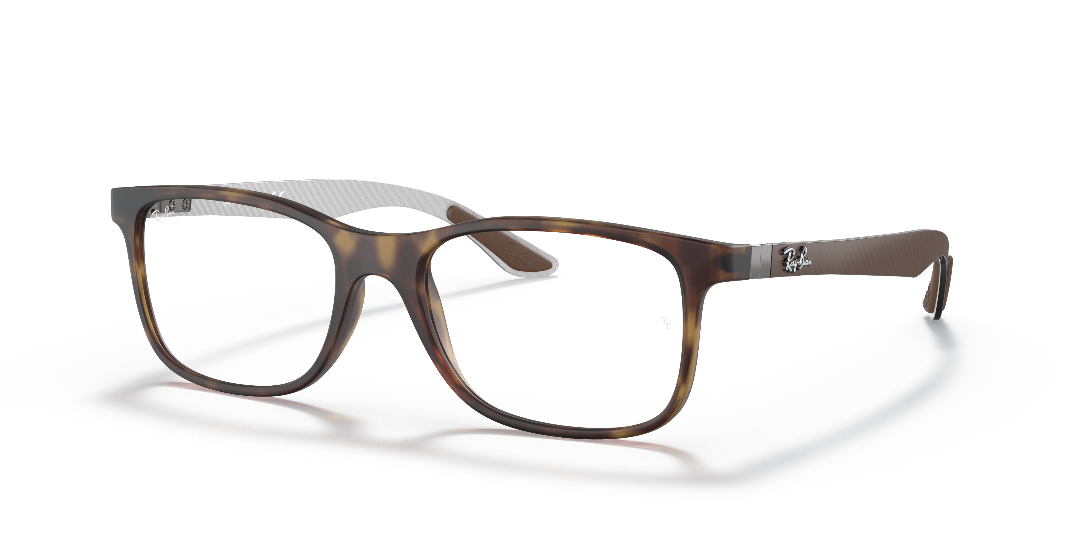 RB8903 OPTICS Matte Havana Frame Clear Lenses 53-18