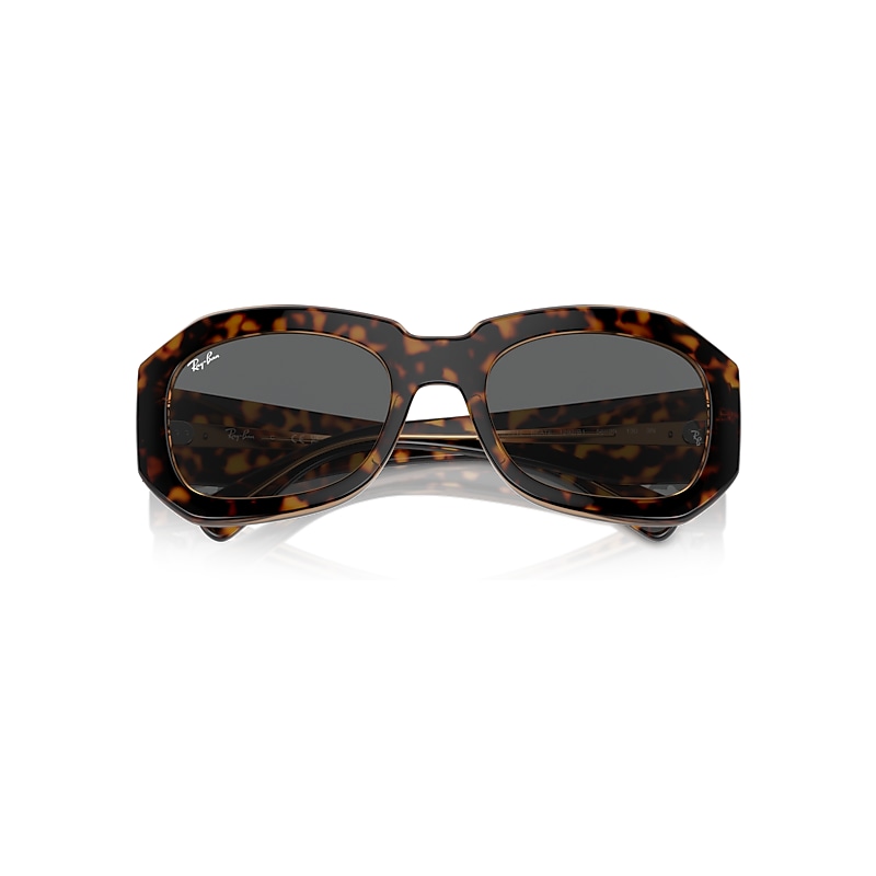 Ray-Ban Beate Sunglasses Havana On Transparent Brown Frame Grey Lenses 56-20