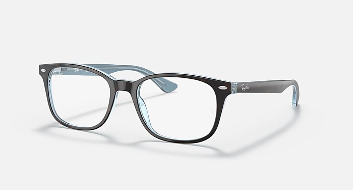 RB5375 OPTICS Eyeglasses with Havana On Light Blue Frame  display picture 2