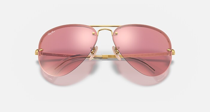RB3449 Sunglasses in Arista Gold and Pink Mirror - RB3449 | Ray-Ban®