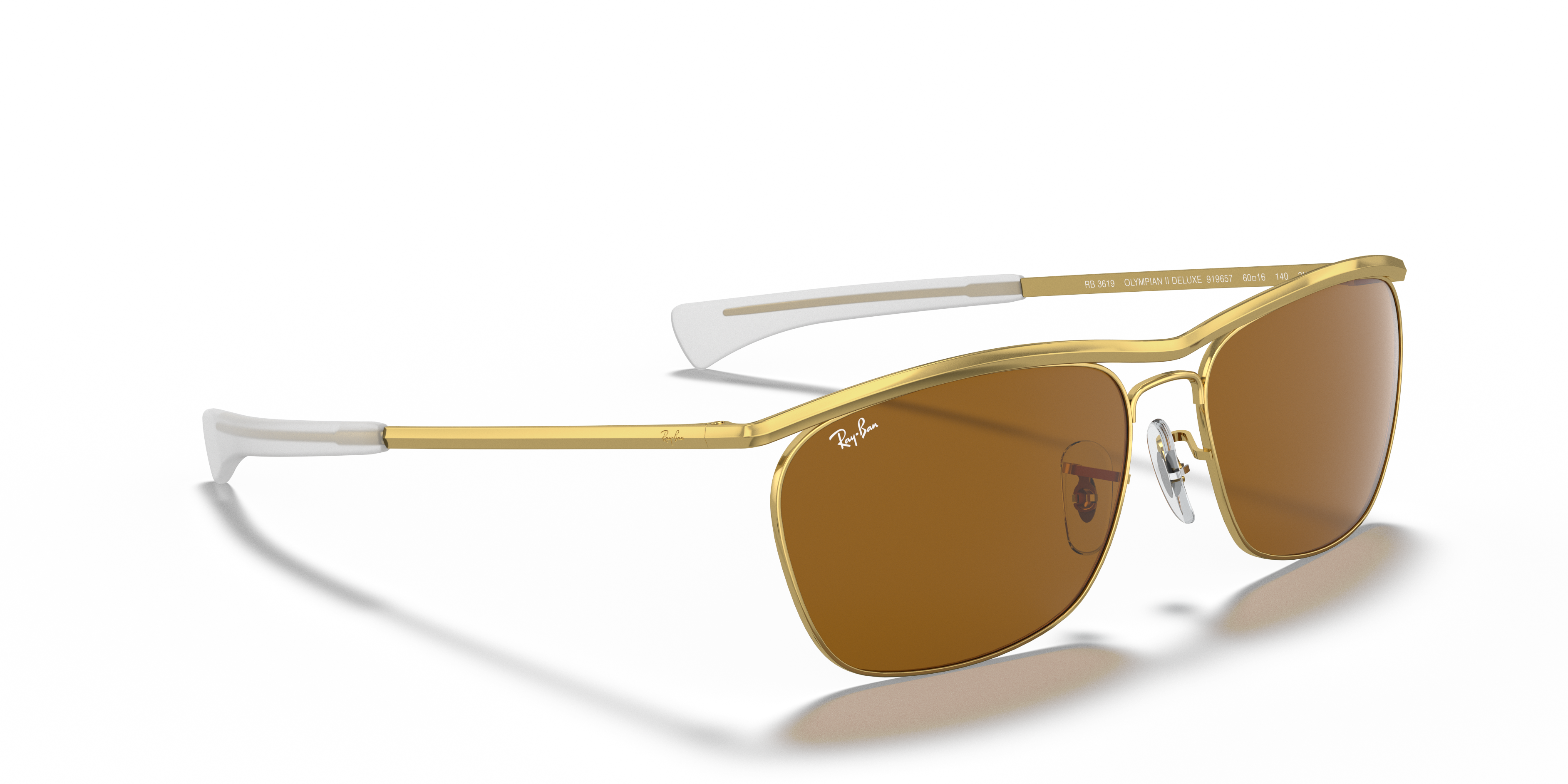 RAY-BAN Olympian II DX ゴールドサングラス OLYMPIAN II DELUXE Sunglasses in Gold and B-15 Brown