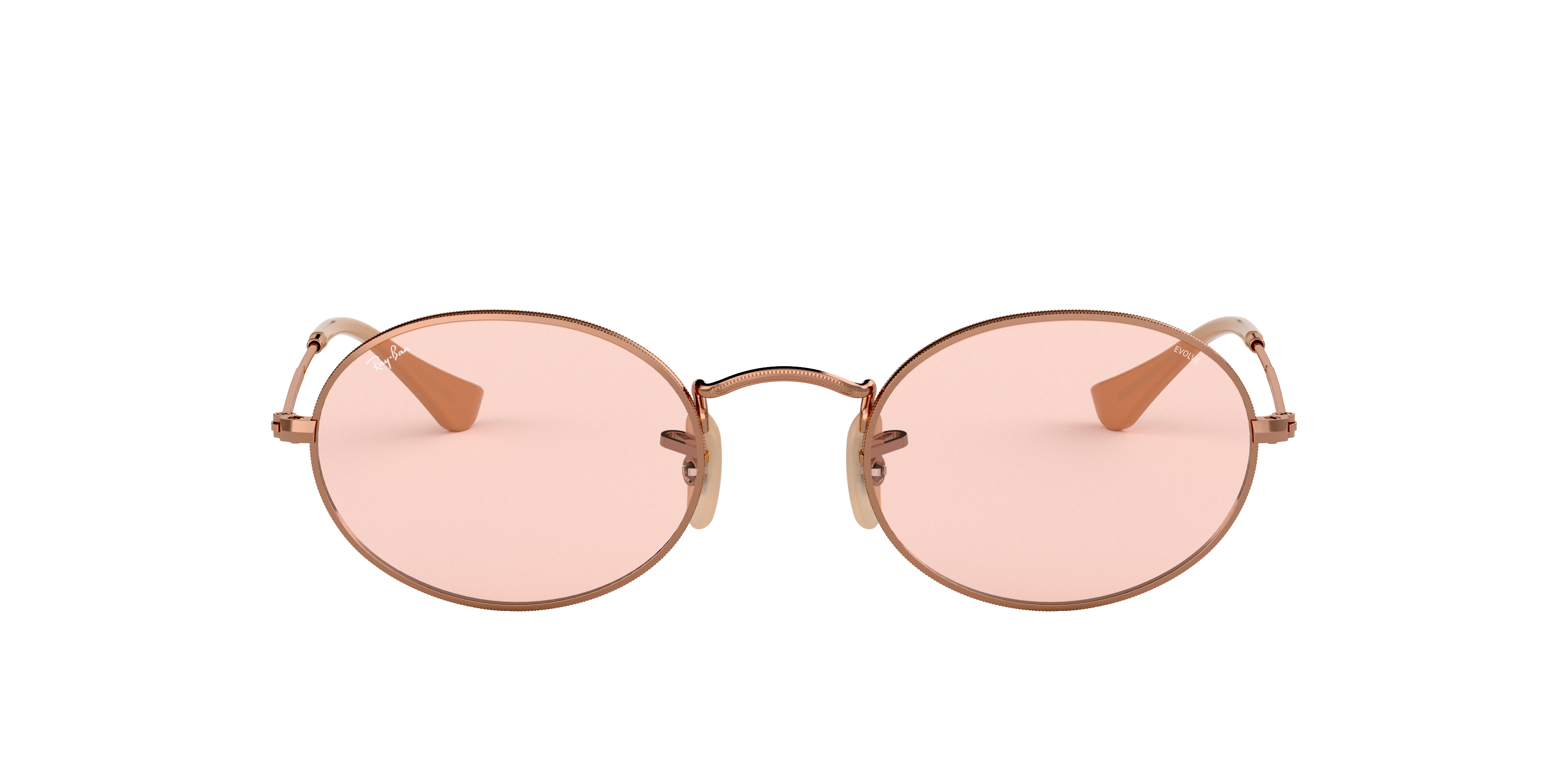 OVAL FLAT LENSES Sunglasses in Copper and Photochromic Pink OVAL FLAT LENSES Sunglasses in Copper and Photochromic Pink