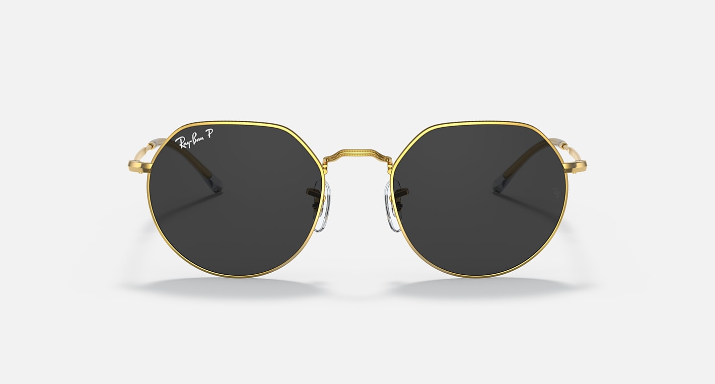 Ray-Ban Sunglasses Unisex Jack - Legend Gold Frame Black Lenses 53-20 Polarized