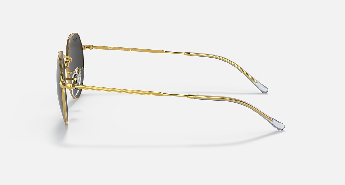 Ray-Ban Sunglasses Unisex Jack - Legend Gold Frame Black Lenses 53-20 Polarized
