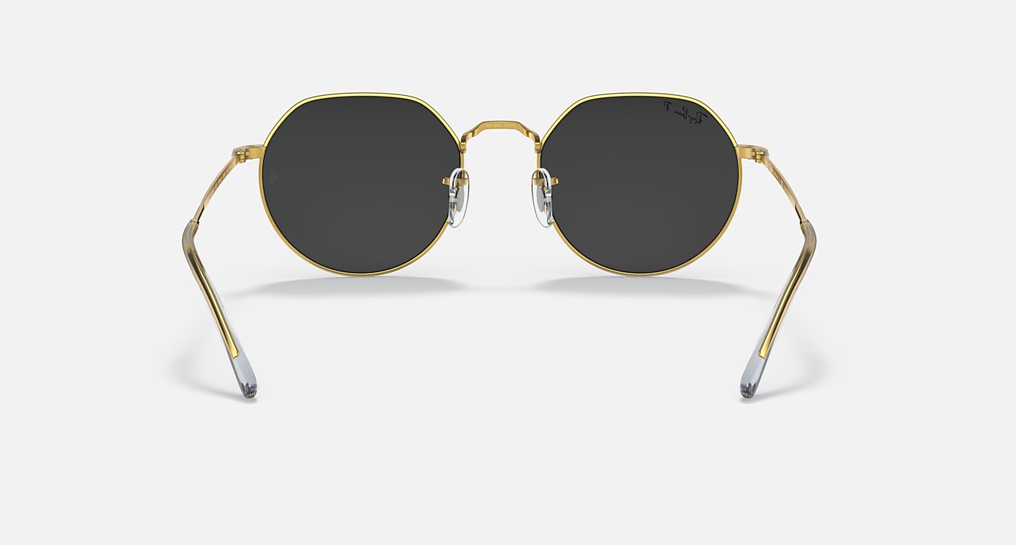 Ray-Ban Sunglasses Unisex Jack - Legend Gold Frame Black Lenses 53-20 Polarized