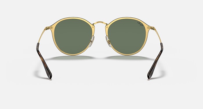 BLAZE ROUND Sunglasses in Arista Gold and Dark Green - RB3574N 
