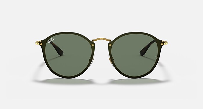 BLAZE ROUND Sunglasses in Arista Gold and Dark Green - RB3574N 
