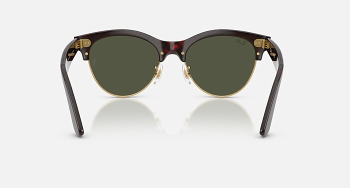 Ray-Ban Clubmaster Way Sunglasses Black Frame Green Lenses 51-19