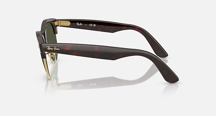 Ray-Ban Clubmaster Way Sunglasses Black Frame Green Lenses 51-19