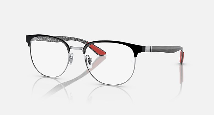 Ray-Ban Eyeglasses Rb8422 Optics Dark Carbon Frame Clear Lenses