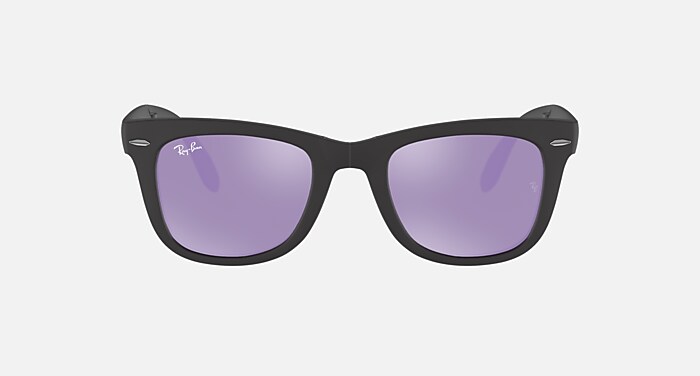 WAYFARER FOLDING FLASH LENSES Sunglasses in Black and Lilac  display picture 3