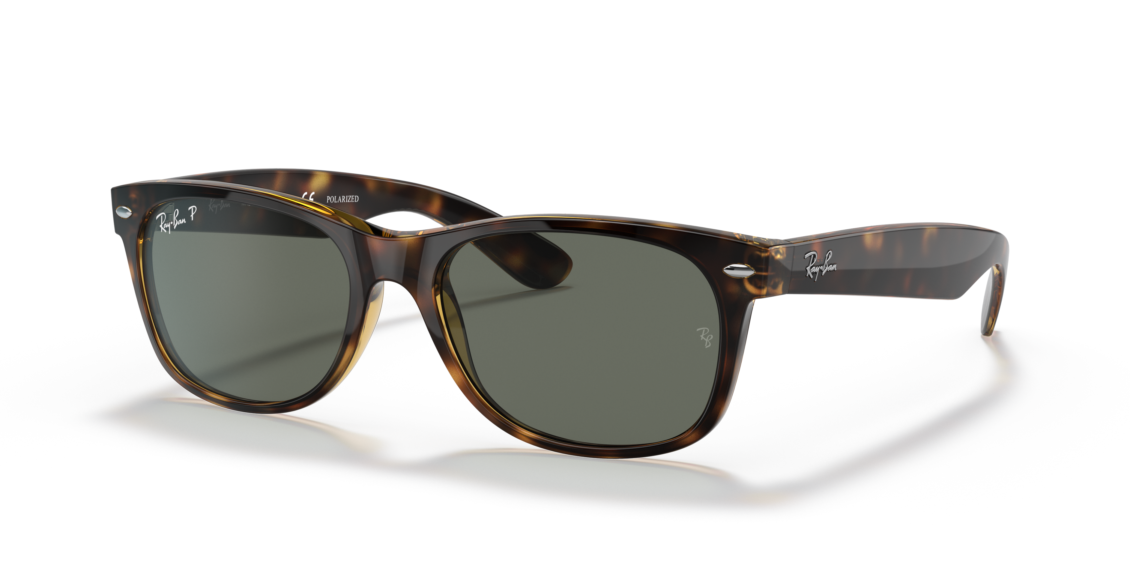 NEW WAYFARER CLASSIC Polished Tortoise Frame G-15 Green Lenses 52-18