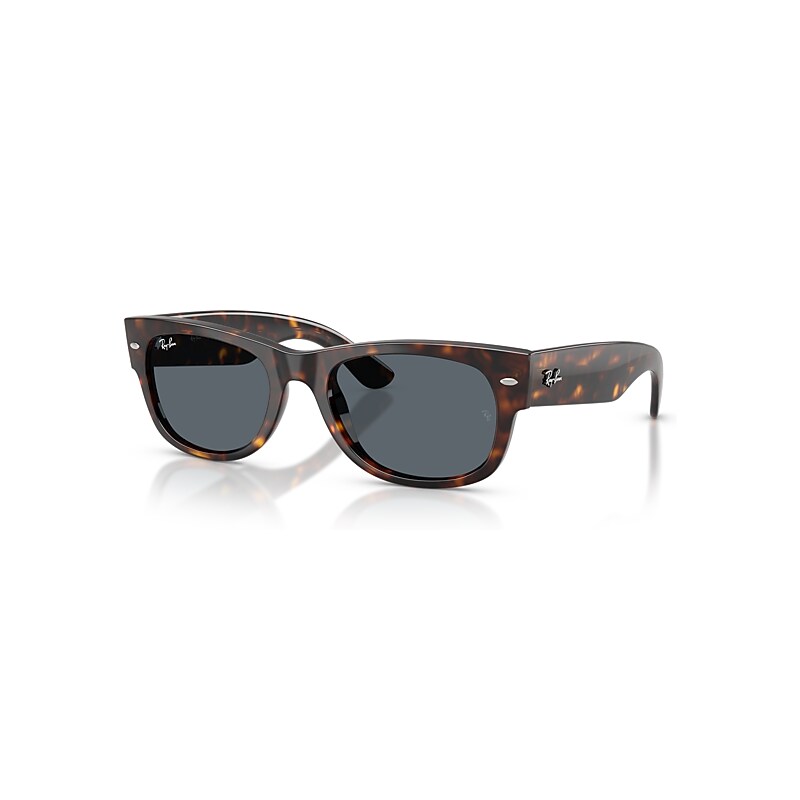 Ray-Ban Sunglasses Unisex Mega Wayfarer II - Havana Frame Blue Lenses 52-21