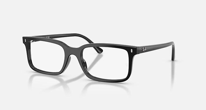 Ray-Ban Eyeglasses Unisex Rb5445 Optics Prescription - Black Frame Clear Lenses 52-19 Polarized