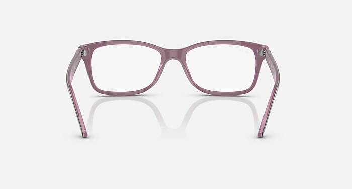 Ray-Ban Eyeglasses Unisex Rb5428 Optics Prescription - Red & Purple Havana Frame Clear Lenses 55-17 Polarized