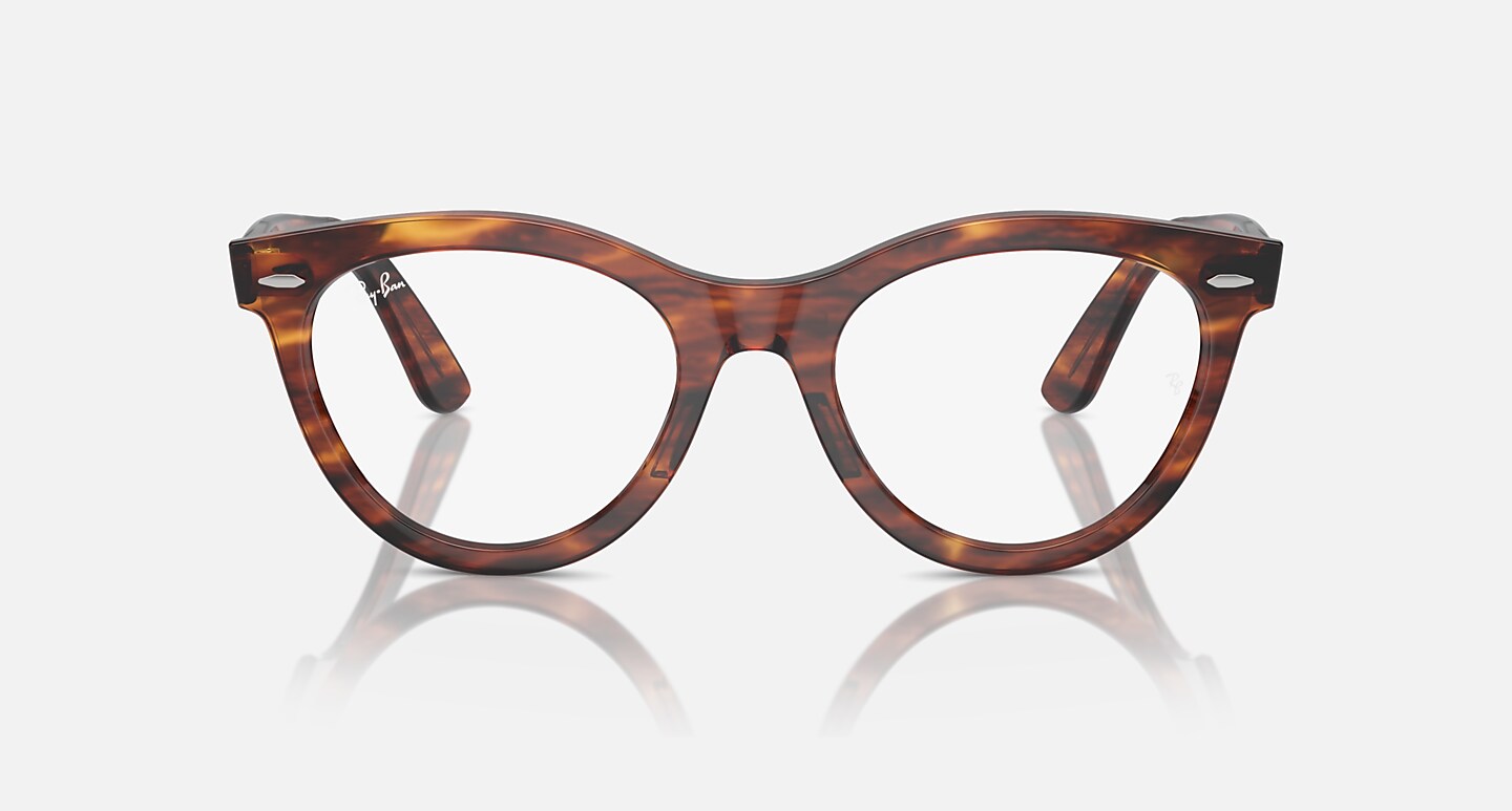 Ray-Ban Eyeglasses Unisex Wayfarer Way Optics Prescription - Striped Havana Frame Clear Lenses 51-21 Polarized