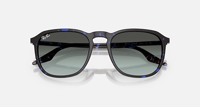 Ray-Ban Sunglasses Unisex Rb2203 - Havana Blue Turtle Frame Blue Lenses 55-20