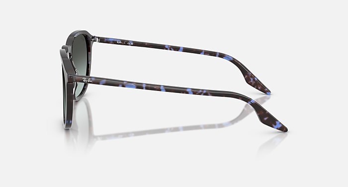 Ray-Ban Sunglasses Unisex Rb2203 - Havana Blue Turtle Frame Blue Lenses 55-20