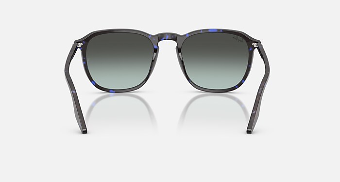 Ray-Ban Sunglasses Unisex Rb2203 - Havana Blue Turtle Frame Blue Lenses 55-20