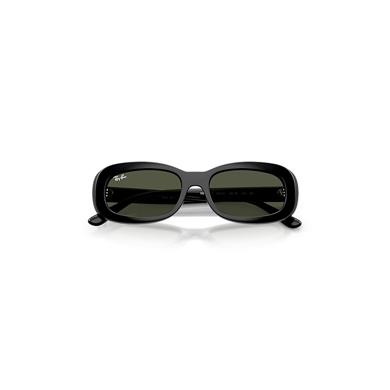 Ray-Ban ORB2221F ブラック サングラス RB2221 Sunglasses in Black and Gradient Grey Polarized - RB2221F