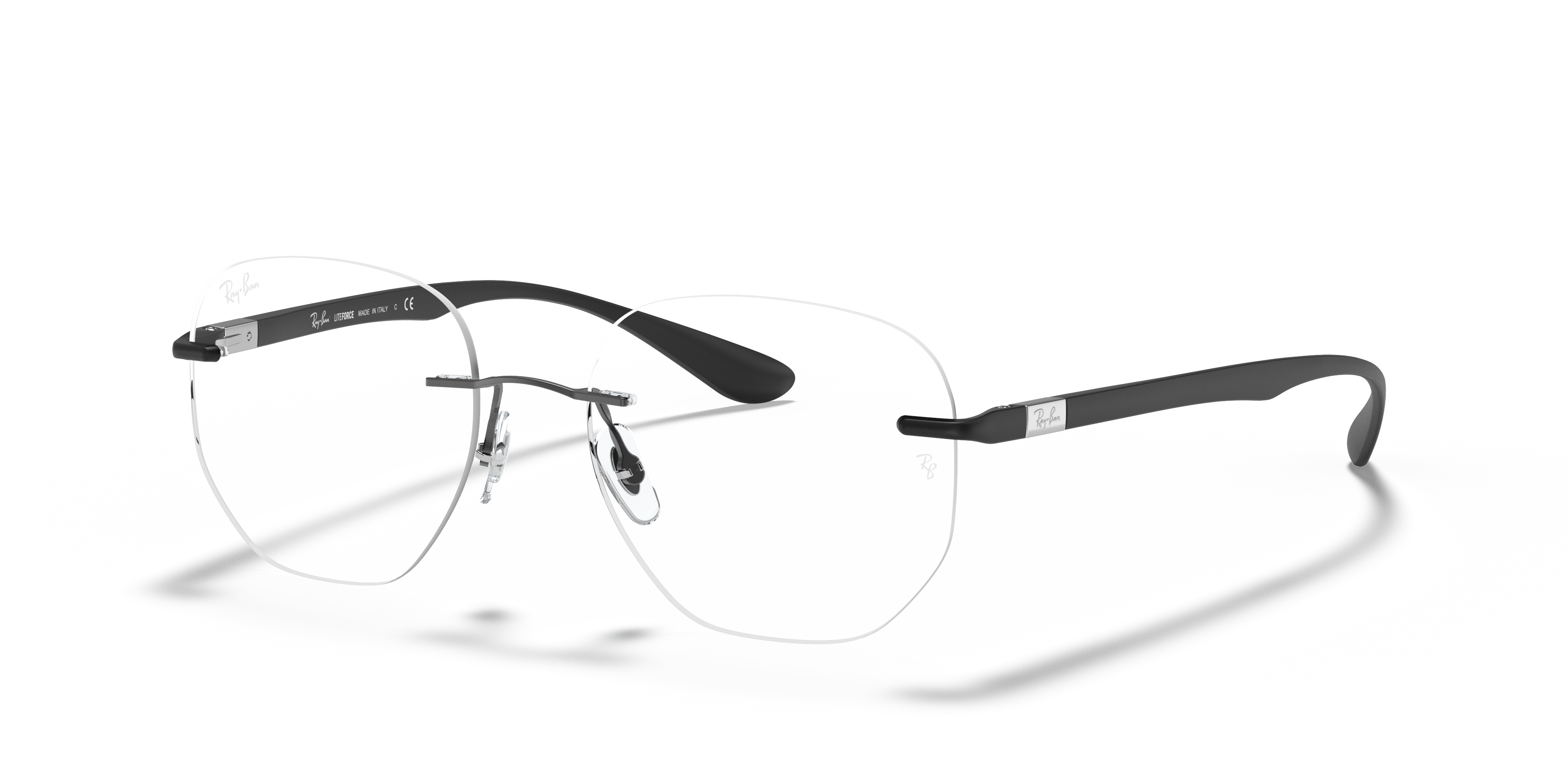 RB8766 OPTICS Matte Gunmetal Frame Clear Lenses 51-17
