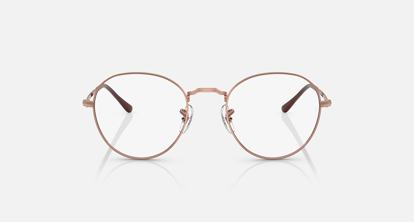 Ray-Ban Eyeglasses Unisex Round Metal Optics II Prescription - Bronze-copper Frame Clear Lenses 51-20 Polarized