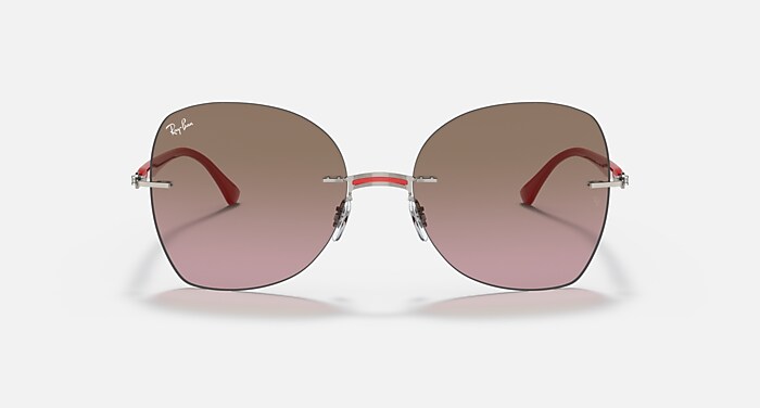 RB8066 TITANIUM Sunglasses in Red and Violet Gradient Brown
