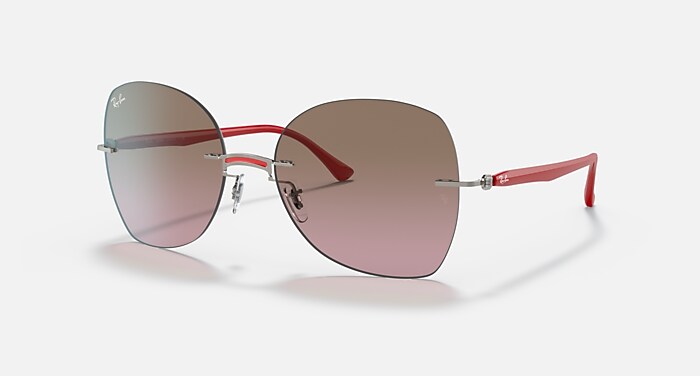 スマートフォン本体 Ray@ RB8066 TITANIUM Sunglasses in Red and Violet Gradient Brown