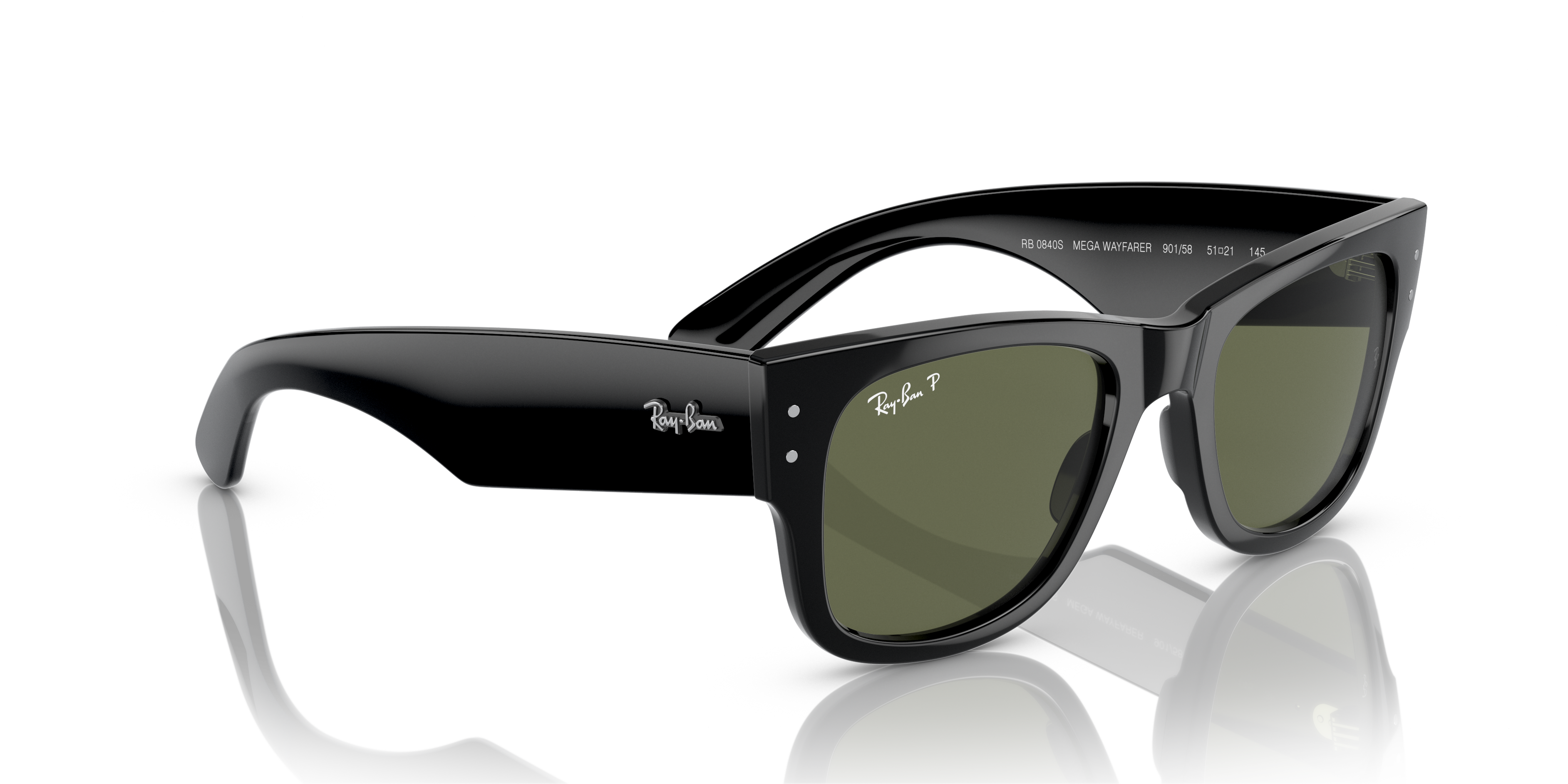 RAYBAN レイバン 0RB0840S MEGA WAYFARER サングラス Sunglasses in MEGA WAYFARER and Czarny Zielony - RB0840S