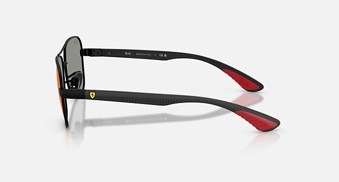 Ray-Ban Sunglasses Unisex Rb8336m Scuderia Ferrari Collection - Dark Carbon Frame Grey Lenses 58-15