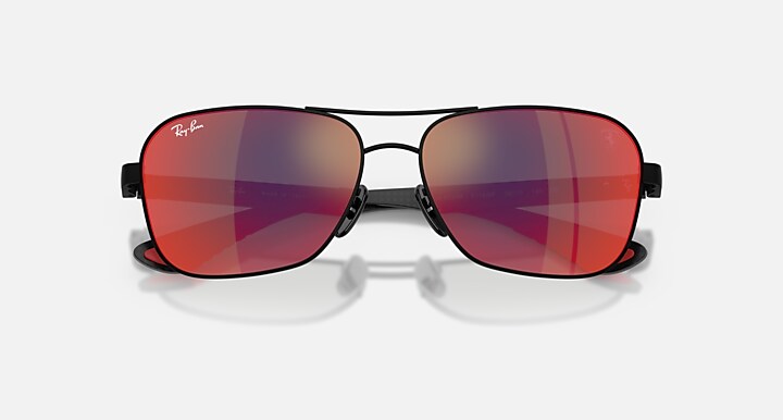Ray-Ban Sunglasses Unisex Rb8336m Scuderia Ferrari Collection - Dark Carbon Frame Grey Lenses 58-15
