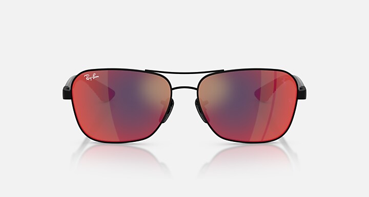 Ray-Ban Sunglasses Unisex Rb8336m Scuderia Ferrari Collection - Dark Carbon Frame Grey Lenses 58-15