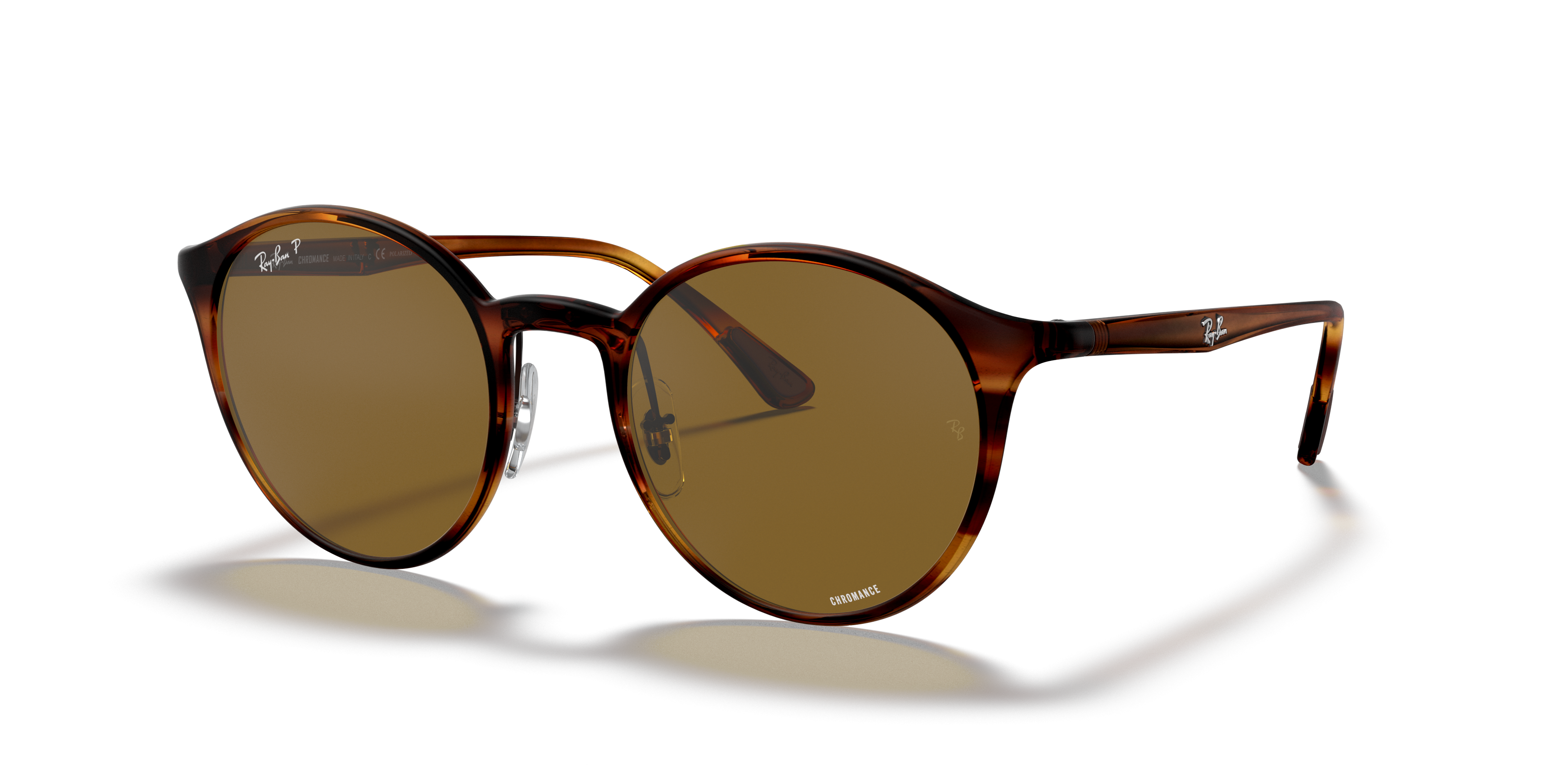 レイバン 偏光サングラス Ray-Ban RB4336CH 710BC ボストン 純正度付きレンズ可 RB4336CH CHROMANCE Sunglasses in Light Havana and Violet