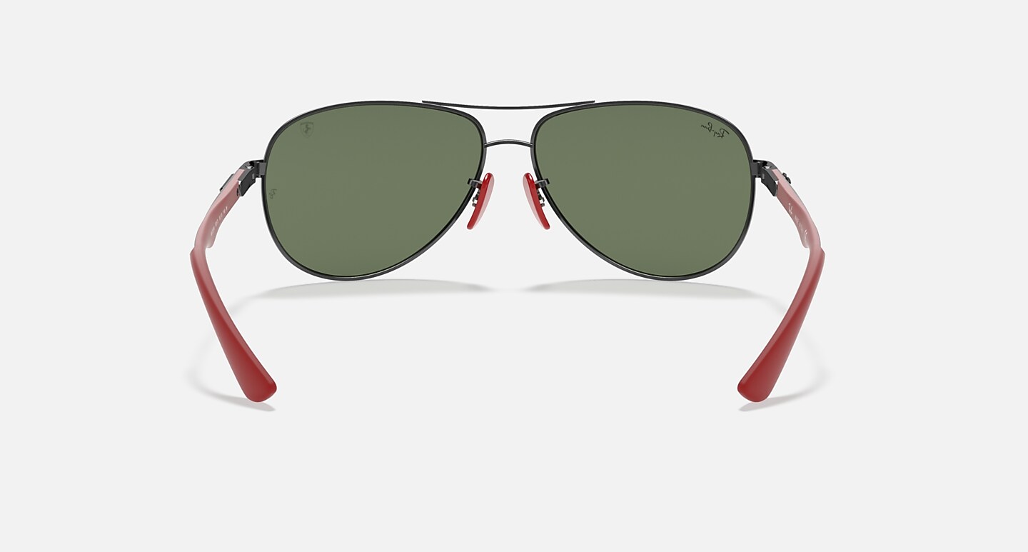 Ray-Ban Sunglasses Man Rb8313m Scuderia Ferrari Collection - Black Frame Green Lenses 61-13