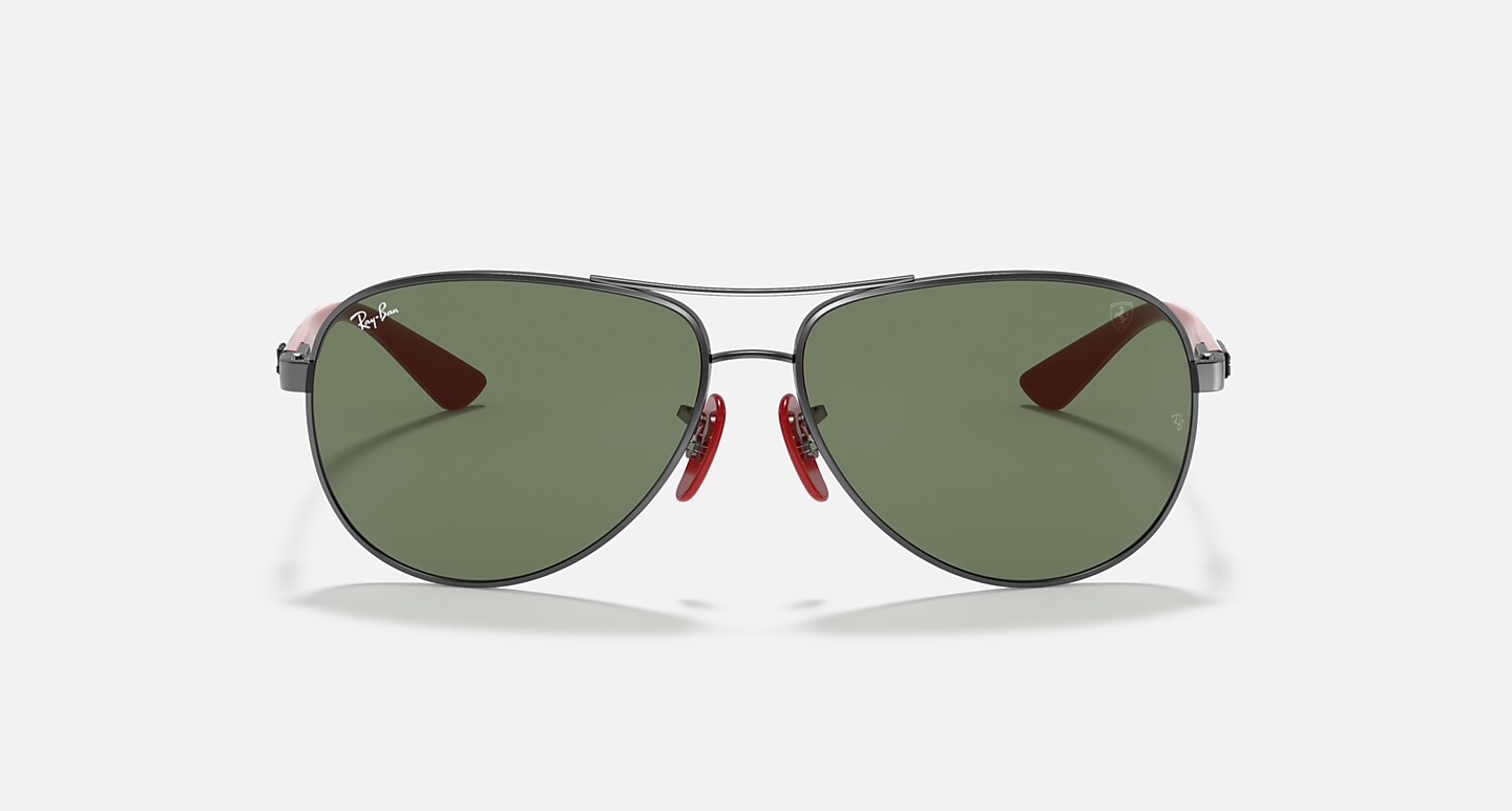 Ray-Ban Sunglasses Man Rb8313m Scuderia Ferrari Collection - Black Frame Green Lenses 61-13