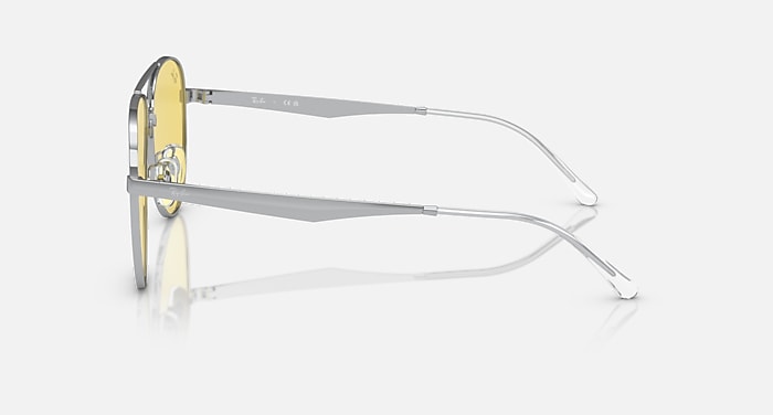 Ray-Ban Sunglasses Unisex Rb3712d - Silver Frame Yellow Lenses 62-14