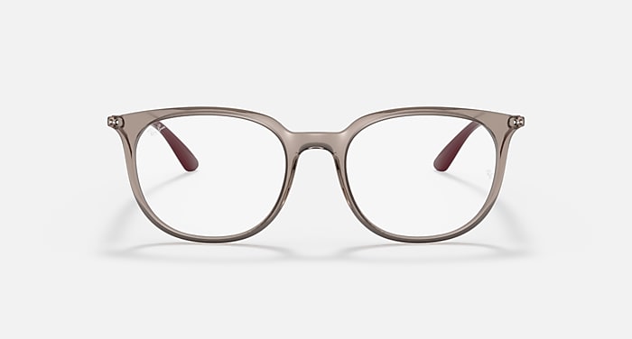 Ray-Ban Eyeglasses Unisex Rb7190 Optics Prescription - Bordeaux Frame Clear Lenses 53-19 Polarized