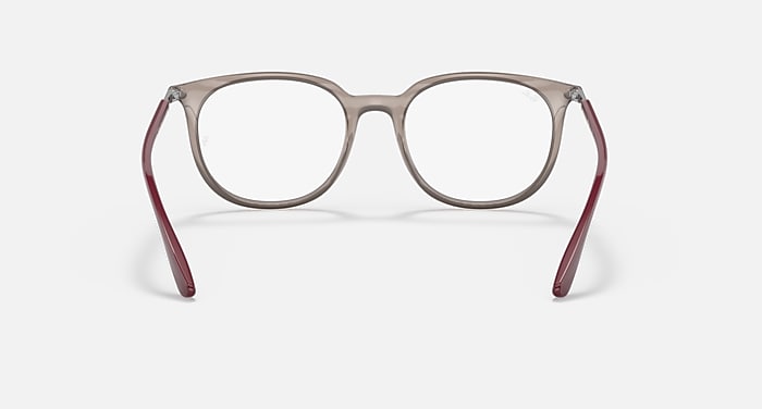 Ray-Ban Eyeglasses Unisex Rb7190 Optics Prescription - Bordeaux Frame Clear Lenses 53-19 Polarized