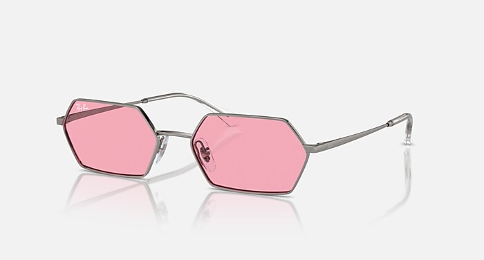 YEVI BIO-BASED Sunglasses in Gunmetal and Pink - RB3728  display picture 2