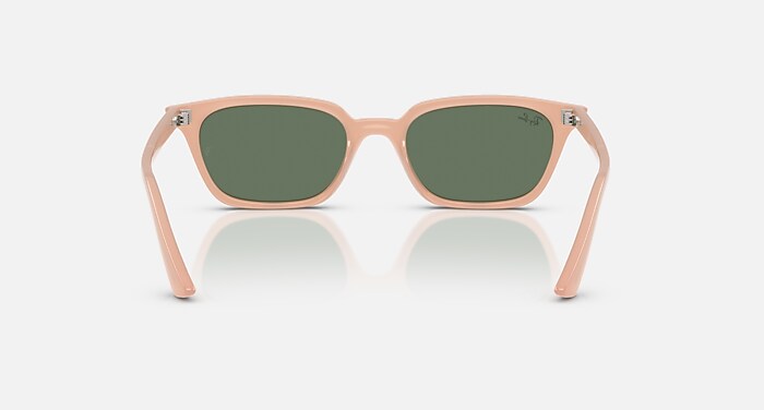 Ray-Ban Sunglasses Unisex Zaya Bio-based - Cloudy Natural Pink Frame Green Lenses 53-19