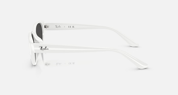 Ray-Ban Sunglasses Unisex Rb4457d Bio-based - White Frame Grey Lenses 55-19