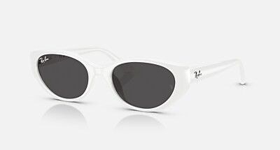 ケース付きRay-Ban サングラス RB4436D BIO-BASED RB4436D BIO-BASED Sunglasses in White and Dark Grey