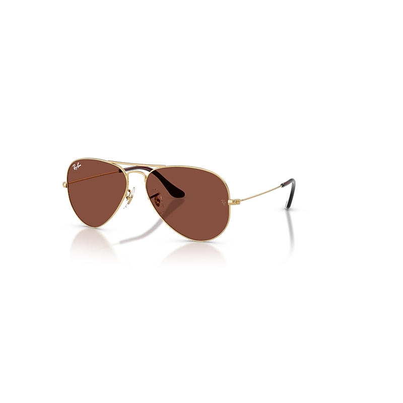 Ray Ban Sunglasses Unisex Aviator Large Metal - Arista Gold Frame Red Lenses 62-14 In Gold