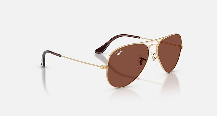 AVIATOR LARGE METAL Sunglasses in Arista Gold and Red  display picture 1