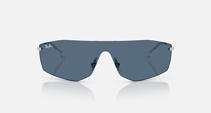 【新品】rayban ユニセックス ALIX BIO-BASED Sunglasses in Silver and Dark Blue - RB3781 | Ray