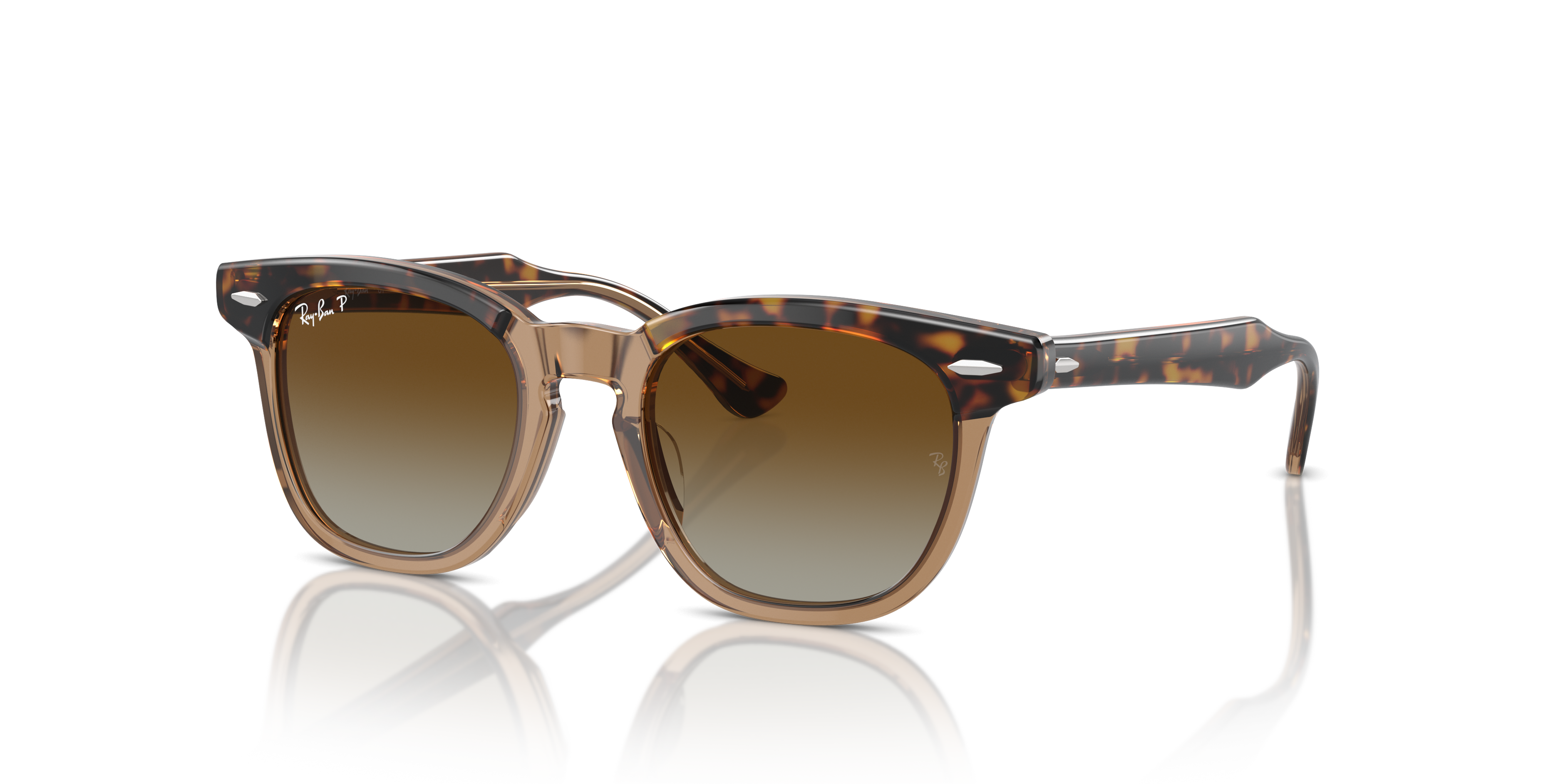 RB9098S KIDS Polished Havana On Transparent Frame Brown Lenses 45-18